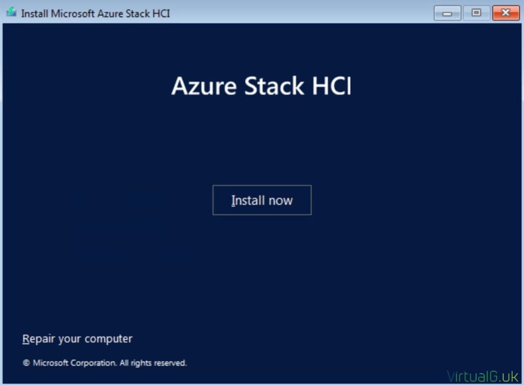 Azure Stack HCI Install