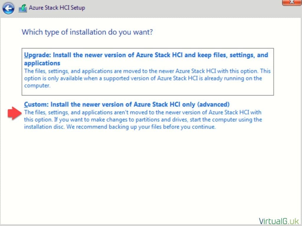 Azure Stack HCI Custom Install