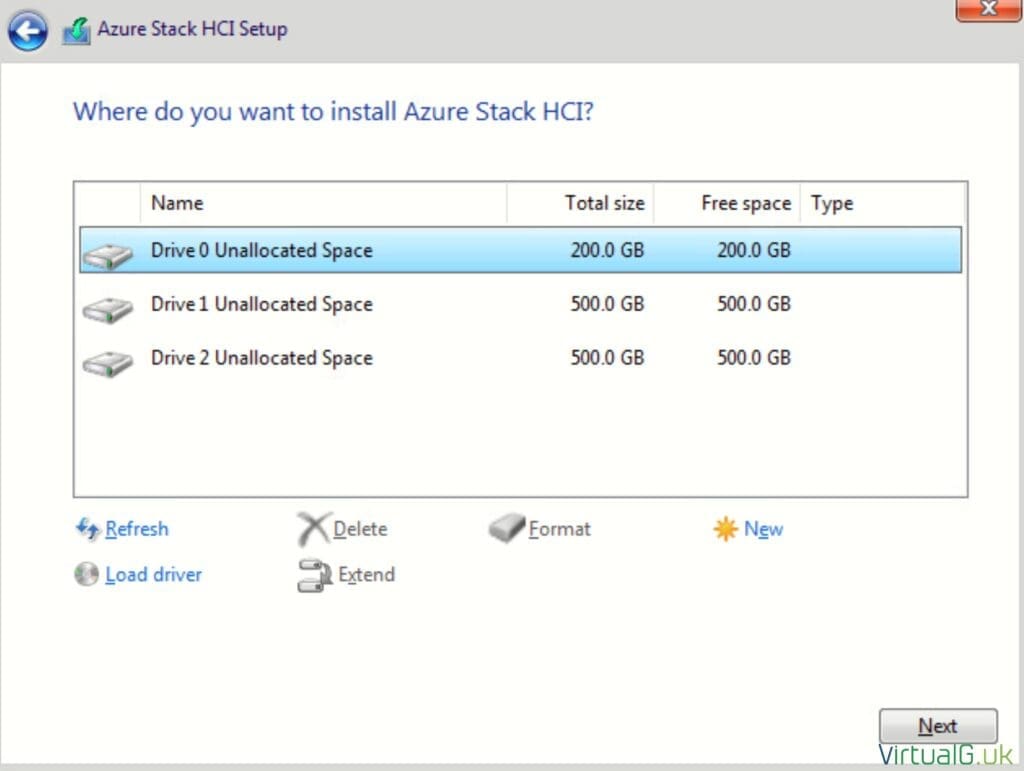 Azure Stack HCI OS Drive