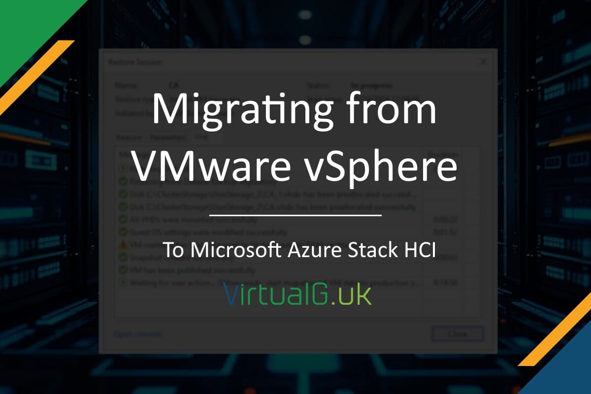 Migrating from vmware to hci