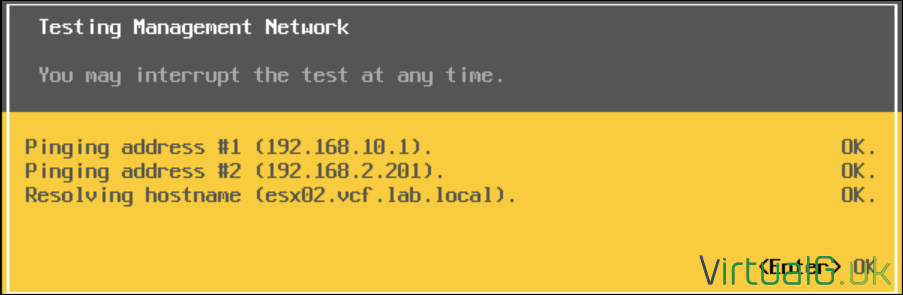 Image Virtualguk Perform a Network Test from Within Nested Esxi