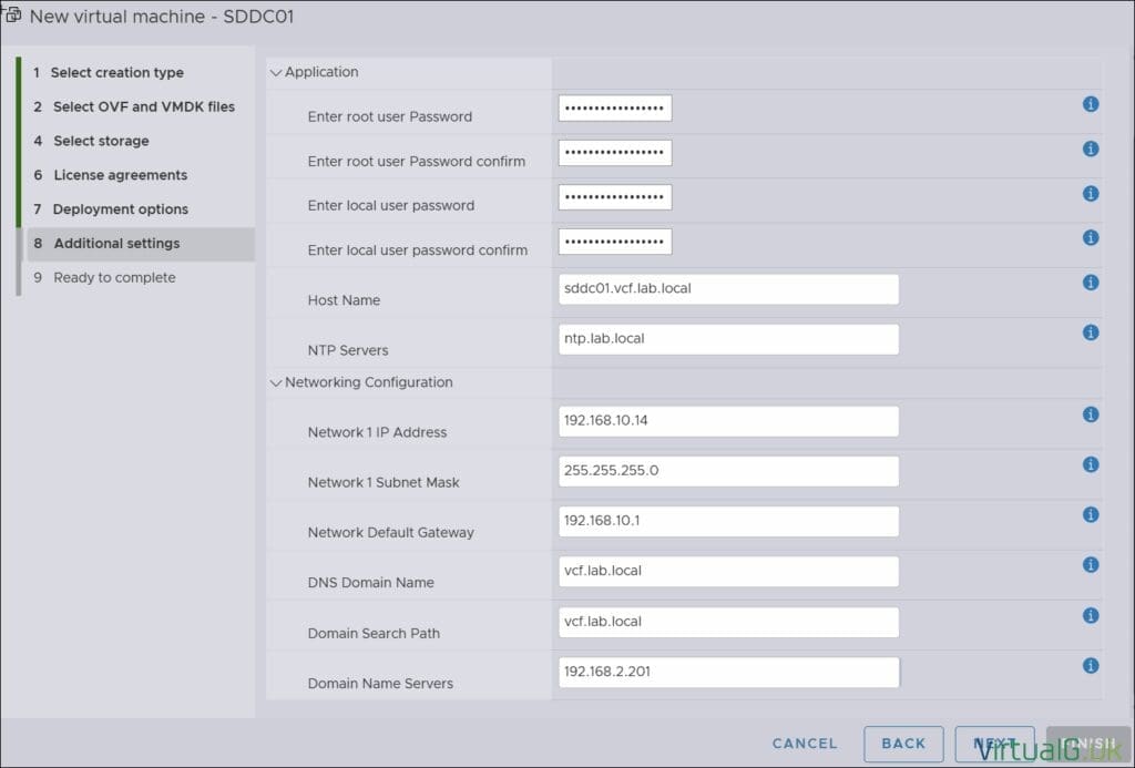 Complete the Vcf 9 Application and Networking Configuration
