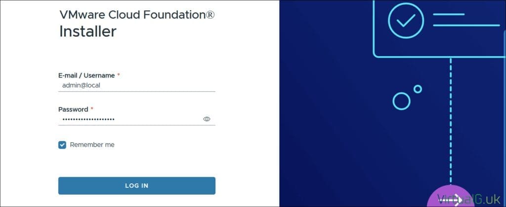 Image Virtualguk Log in with the Credentials for the Admin@local Account