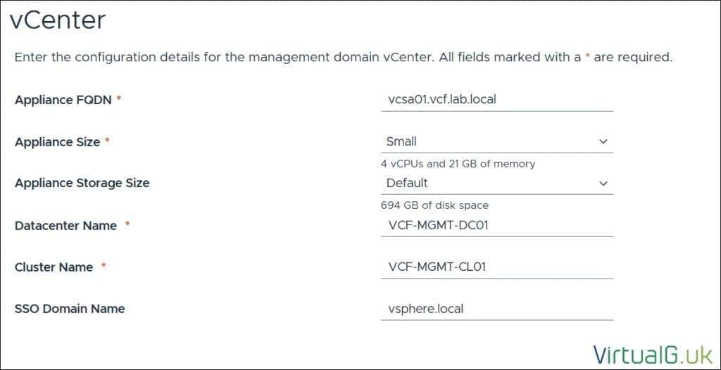Configure Vcenter Server for Vcf 9 Virtualguk